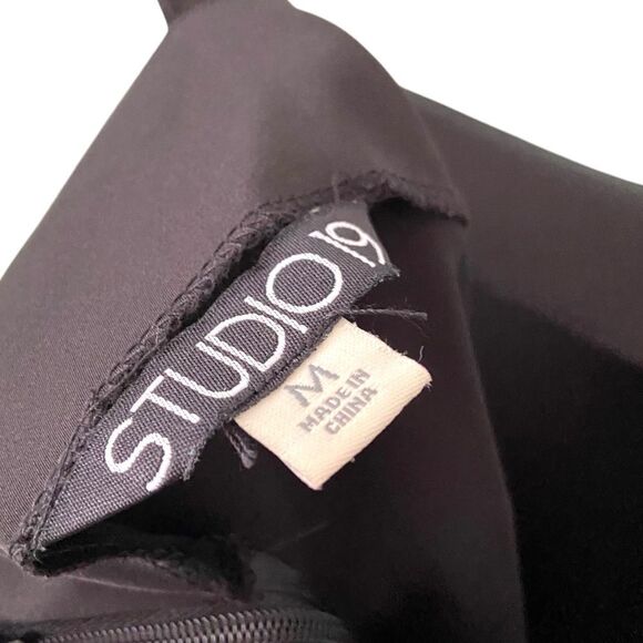 Studio 19 Classic Little Black Mini Dress in Size Medium - Picture 12 of 13